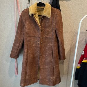 Larry Levine Faux Shearling Coat, XS